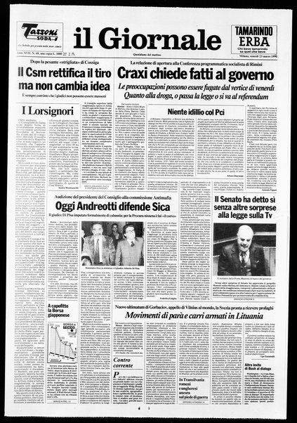 Il giornale : quotidiano del mattino